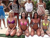 Four 18 year old all natural cuties gets punished by sisters