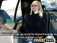 FakeTaxi Taxi driver fucks glasses blonde on backseat