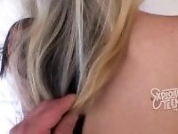 "Very cute deaf blonde teen makes her debut porn video"