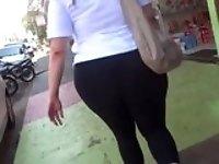 Hot latin bbw in spandex slow motion