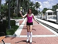 Racy rollerblading